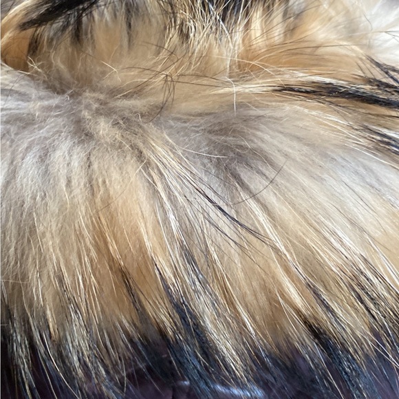 SAM. Genuine Fur hood trim Down jacket purple XS - Picture 5 of 10